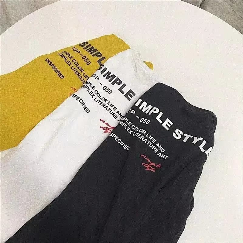 Loose Women's Short Sleeve T-shirt Front And Back Print Summer Fashion Korean Style Student Clothes Casual Style Linen Material