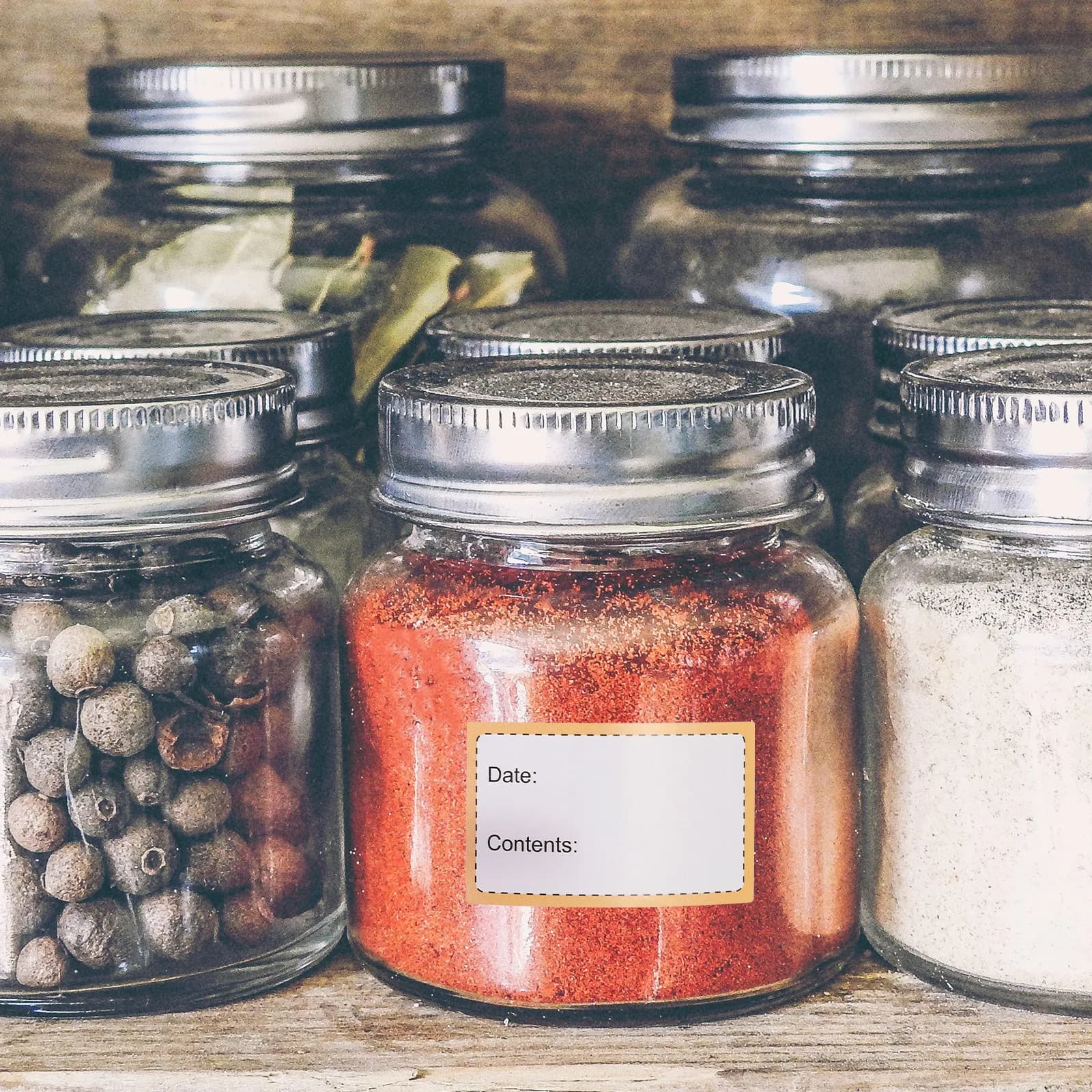 2 rotoli di etichette per l'identificazione dei filetti, etichette rimovibili autoadesive per contenitori per alimenti, etichette per barattoli per la conservazione degli alimenti nel congelatore