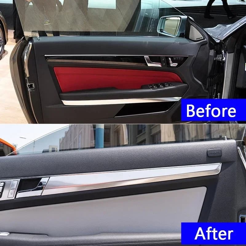 Stainless Steel Car Door Panel Decoration Cover Trim For Mercedes Benz E Class Coupe W207 C207 2009-2013 Interior Accessories