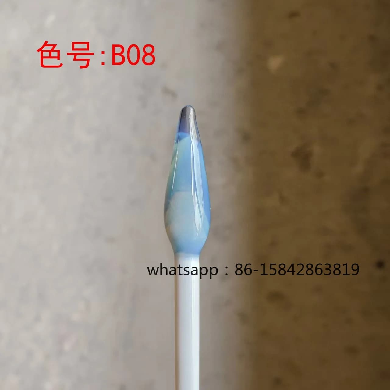 B08 Morandi Haze Blue, Blue-gray Protein Bar Burning Glass DIY Color Lamp Working Glass Rod Hard Material