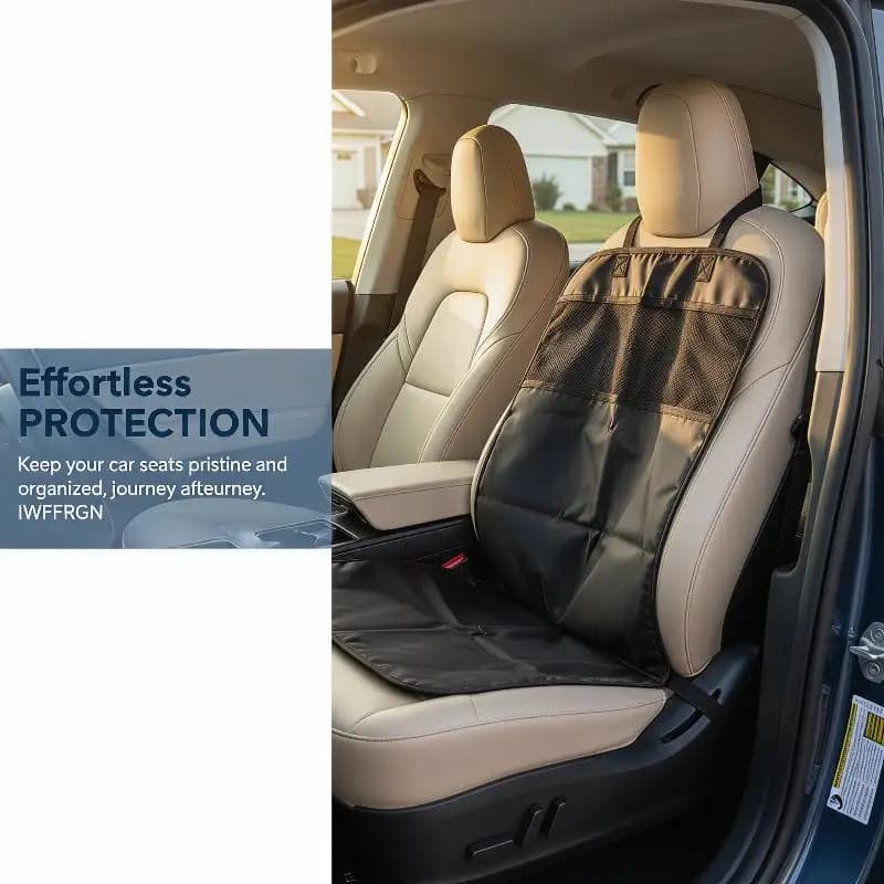 1Pcs Polyester Automotive Seat Covers Car Seat Back Kick Protectors Protection From Dirt And Mud Fit For Most Vehicles