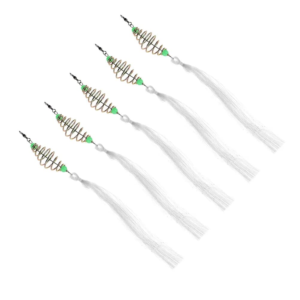 Set di 5 Reti Pieghevoli in Nylon per Catturare Pesci, Leggere e Portatili, con Rete in Ferro, per Laghi, Fiumi, Oceani e Pesca all'Aperto
