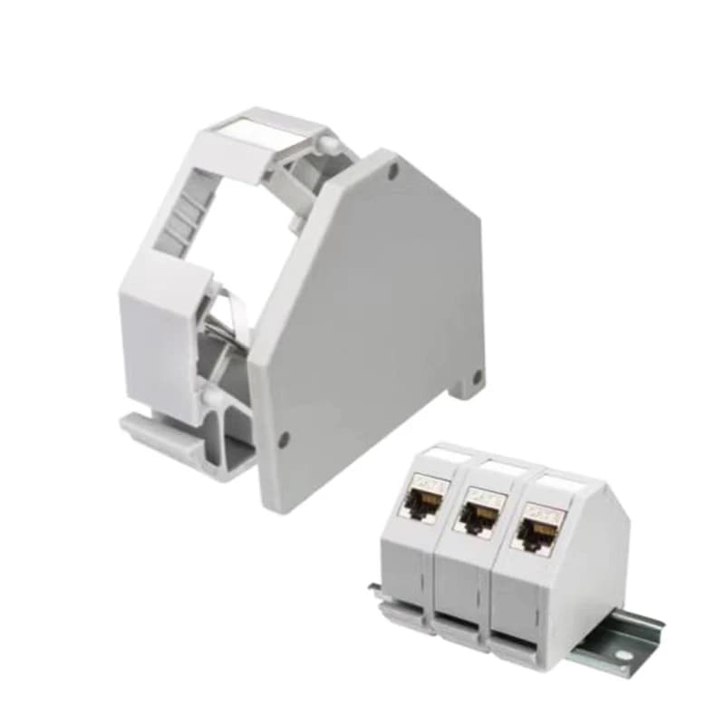 Linkwylan Keystone Jack Custodia per adattatore di montaggio su guida Din per modulo con campo di etichettatura Molla di terra IP20 a prova di polvere
