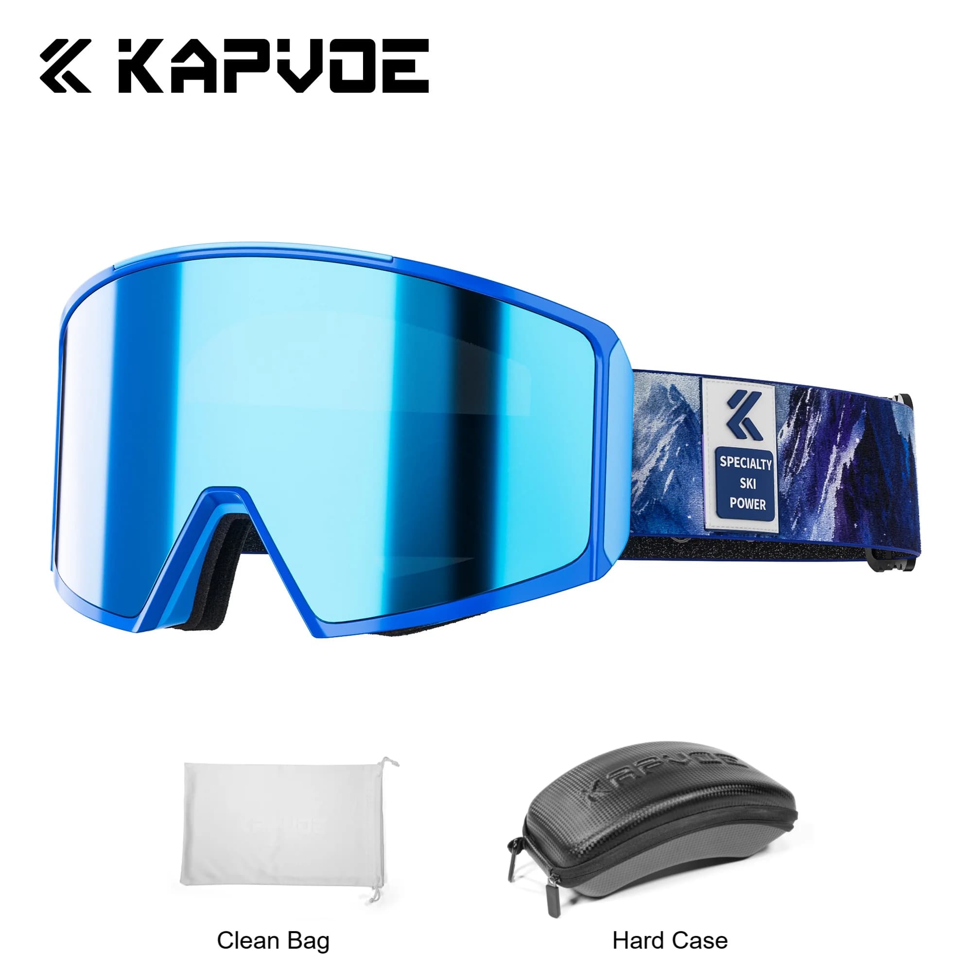 Kapvoe Uomo Occhiali da sci Fotocromatici Snowboard Antiappannamento per ciclismo Occhiali da sole Donna Protezione UV400 Occhiali da neve Motoslitta