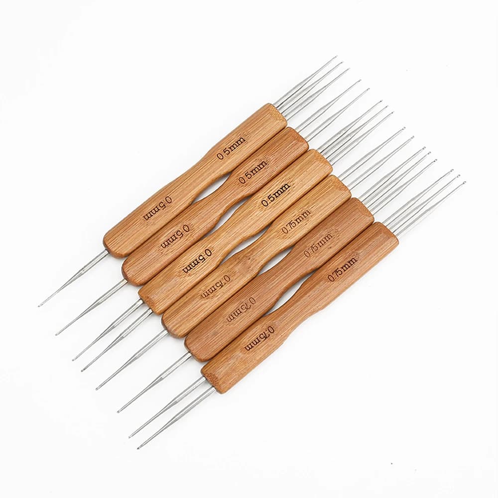 Uncinetto per aghi per capelli Dreadlock per set di strumenti per capelli - Uncinetti da 0,5 mm e 0,75 mm Strumento per parrucchieri