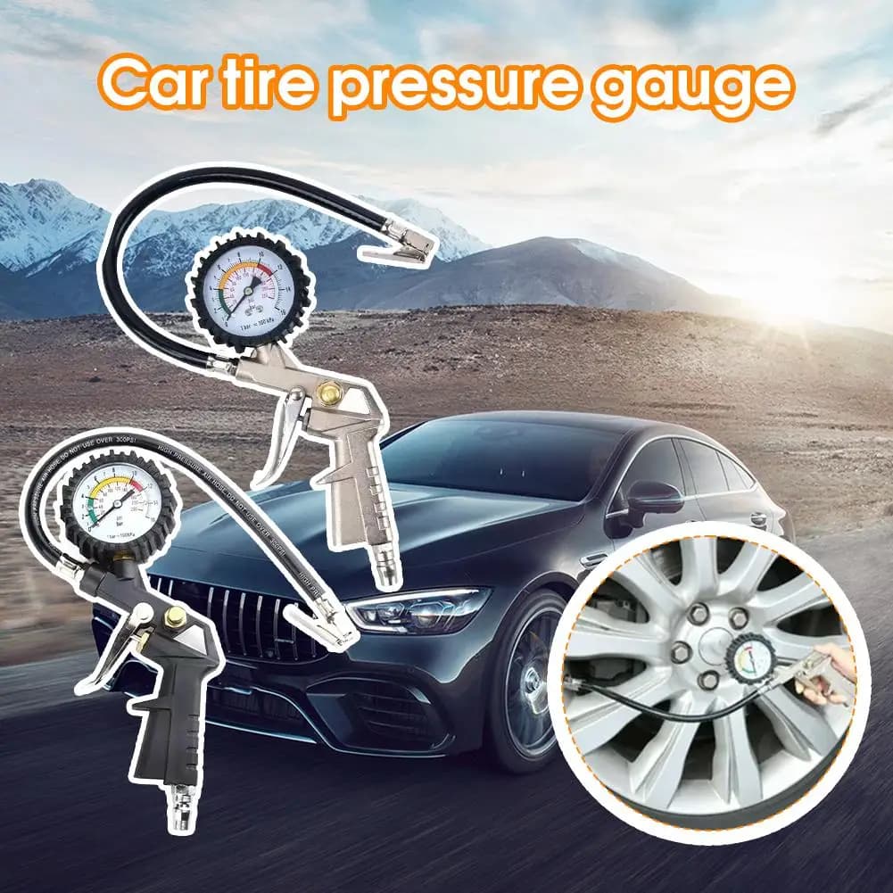 220PSI Manometro per pneumatici per auto Pistola ad alta pressione Tipo Compressore d'aria Pompa di gonfiaggio per pneumatici per auto Moto SUV Riparazione pneumatici R8W2