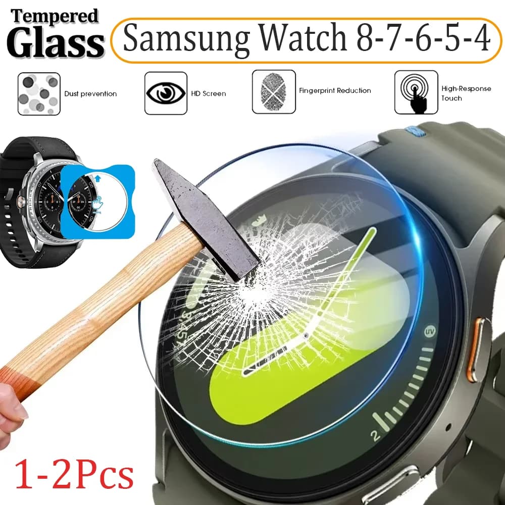 1-2 pezzi pellicola temperata ad alta definizione per Samsung Galaxy Watch 8-7-6-5-4 44mm 40mm 43mm 46mm 47mm pellicola protettiva rapida incollare