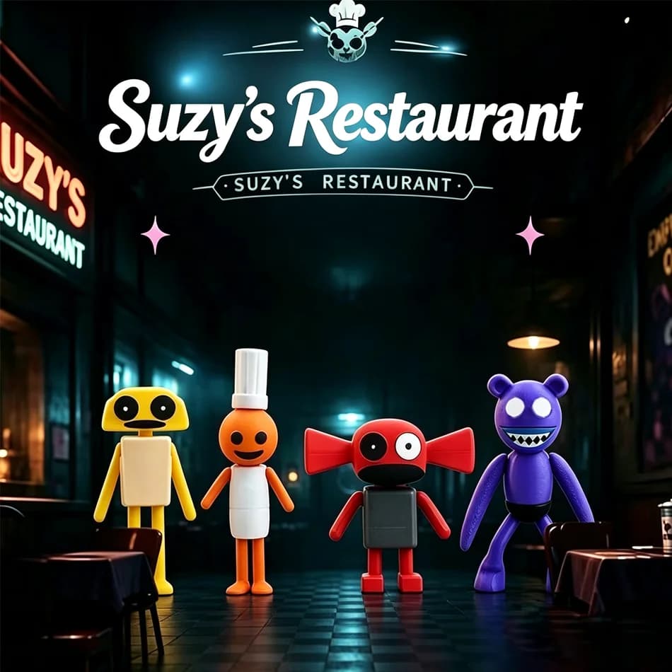 Suzy Diner Candy Monster Character Figure Doll, Game Peripheral Collectible Ornament Toy, Cake Decoration & Birthday Gift