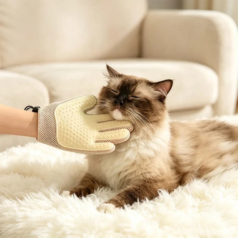 1PC Pet Hair Glove Removal Cat Dog Grooming Cleaning Pet Hair Removal Gloves Brush Multi-functional Carpet Clothes Washable
