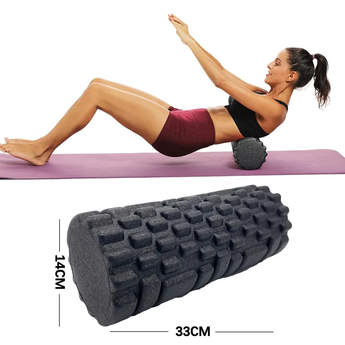 30/33cm Fitness Foam Roller Yoga Massage Roller EPP Pilates Foam Body Massage Roller Muscle Massage Therapy Exercises Gym Exercise Home