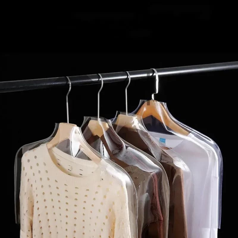 10 Pezzi Copertura Antipolvere Per Vestiti Altamente Trasparente Negozio Di Abbigliamento Vestiti Protezione Antipolvere Copertura Per Uso Domestico Tipo Appeso Vestito Sacchetto Per La Polvere