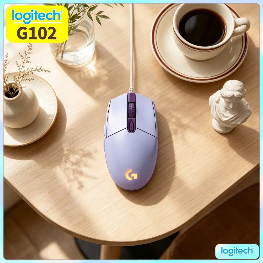 Logitech G102 Prodigy Gaming Mouse,Modern Streamlined Appearance,Match All Style Gaming Keyboard Headset Set