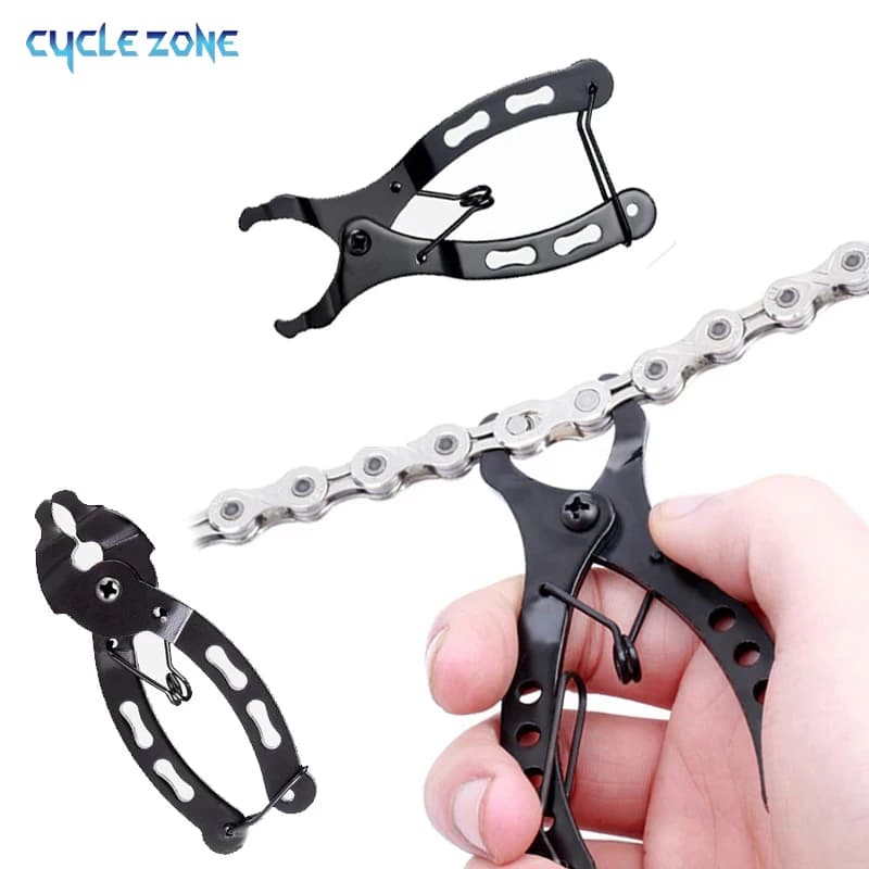 Pinza per maglie catena per bicicletta Strumento di riparazione Pinza per compressione catena MTB potabile Mini bici Fibbia magica Strumento per collegamento rapido Accessorio per bicicletta