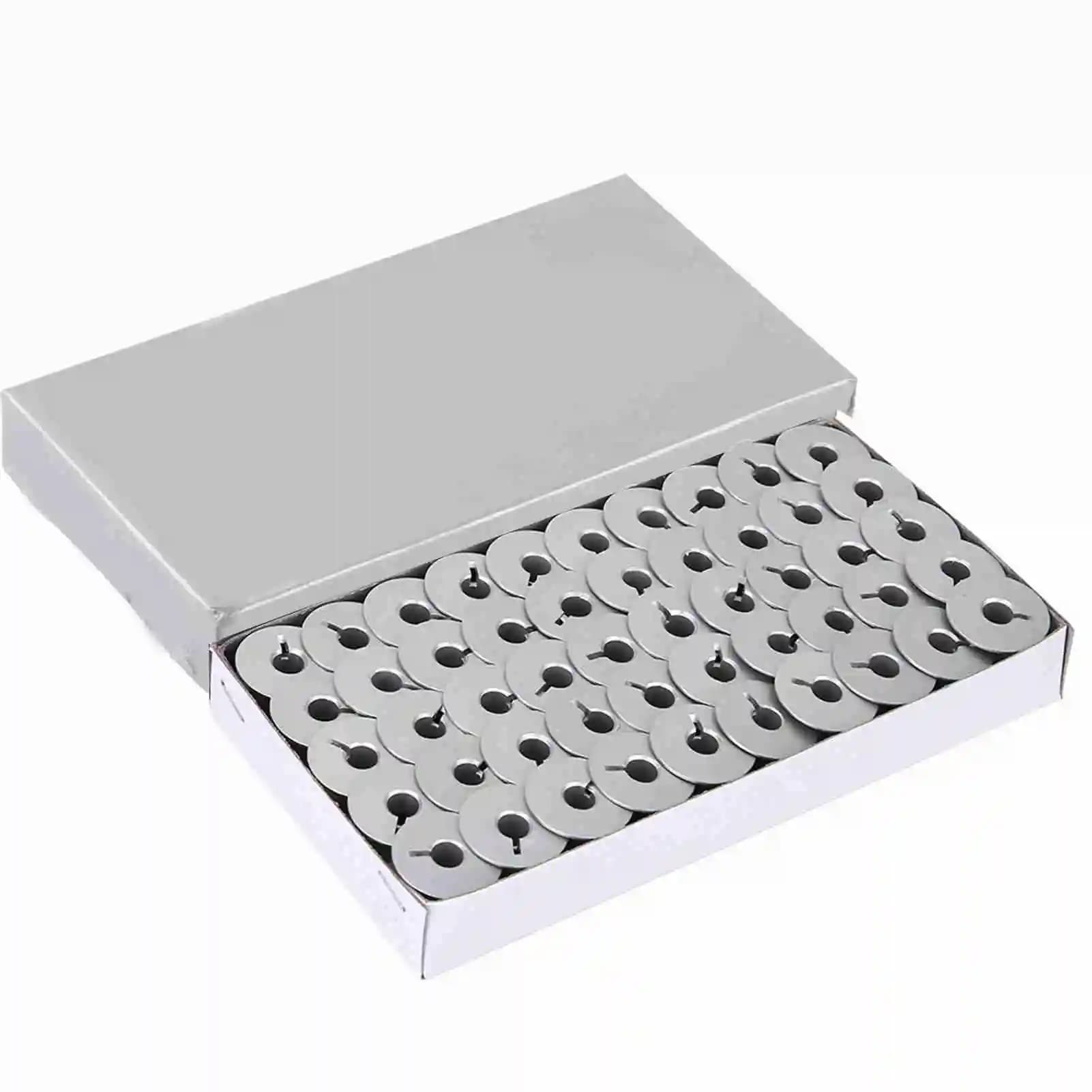100pcs Sewing Machine Bobbin Thread Bobbin 55623A Aluminum Bobbins Slotted for Industrial Sewing Machine Parts