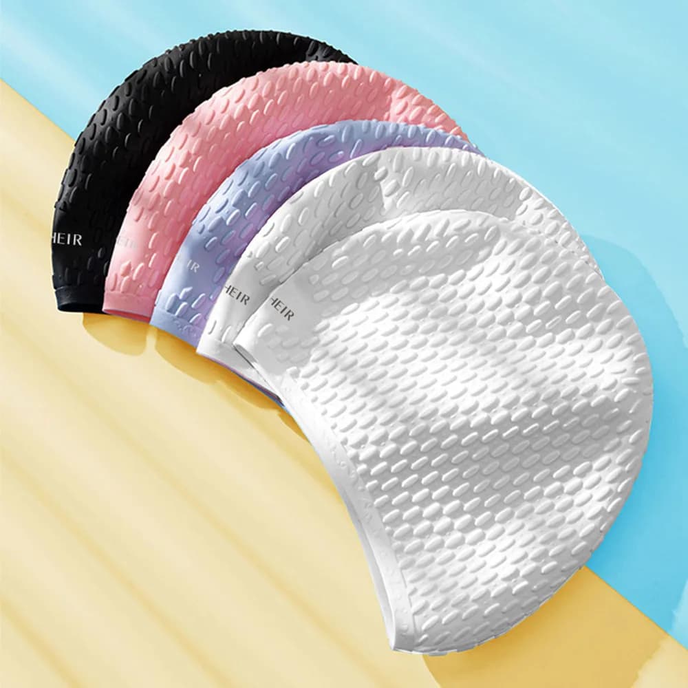 Fashionable Elastic Summer Swim Cap Comfortable and Waterproof Silicone Swimming Hat Safe Swim Hat for Large Cartoon