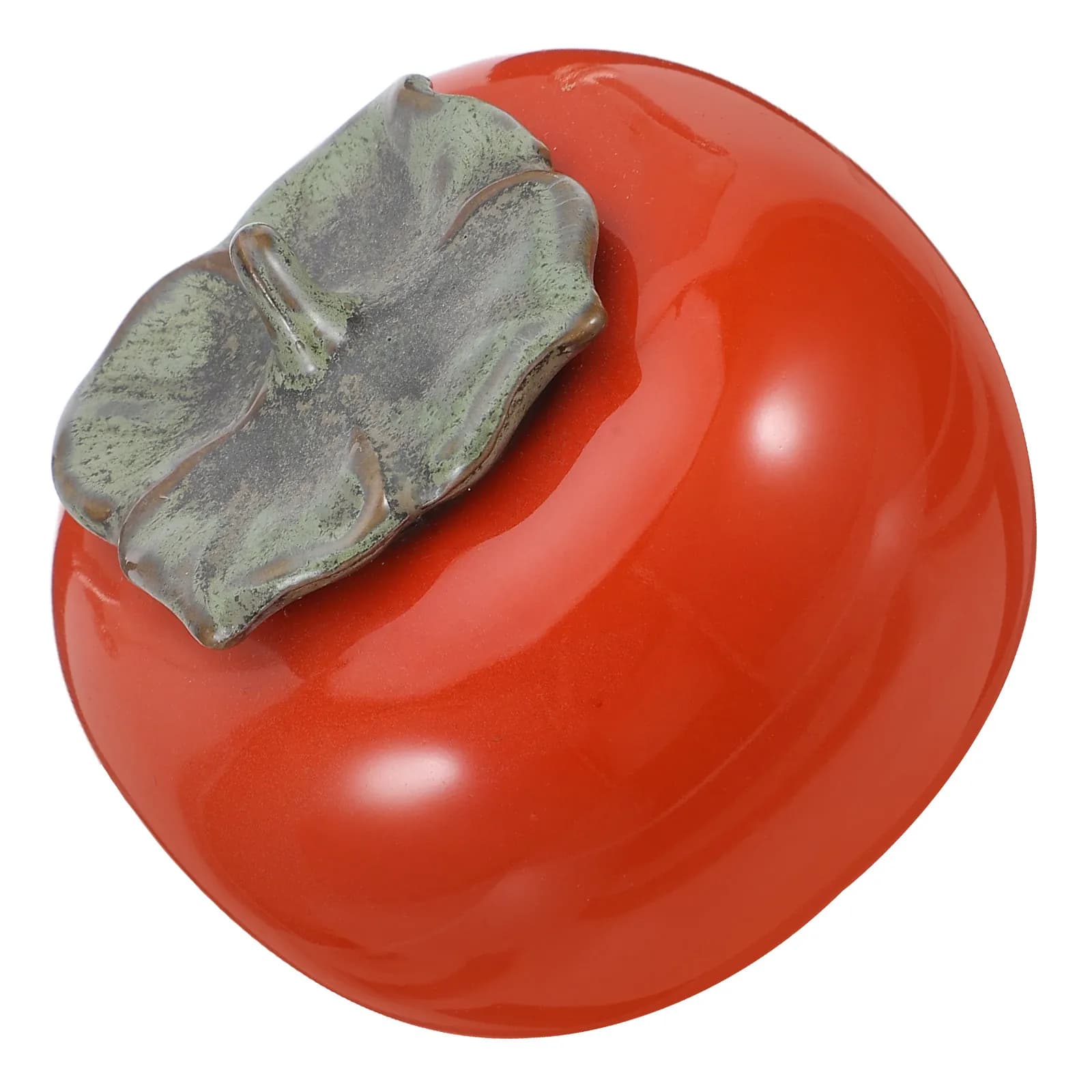 Artistic Persimmon Shaped Ceramic Sealed Jar Tea Container for Loose Tea Cookies Dry Foods Home Living Room Decoration Wedding