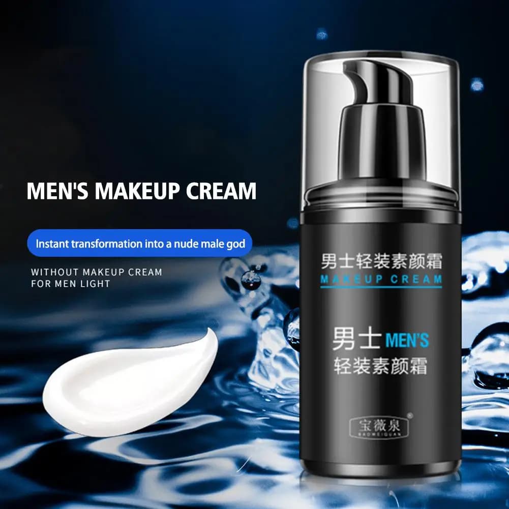 Men's Natural Makeup Cream Hydrating Remove Dark Skin Care Gel 50g Improves Oil Restriction for Pores Non Sticky Background for Face
