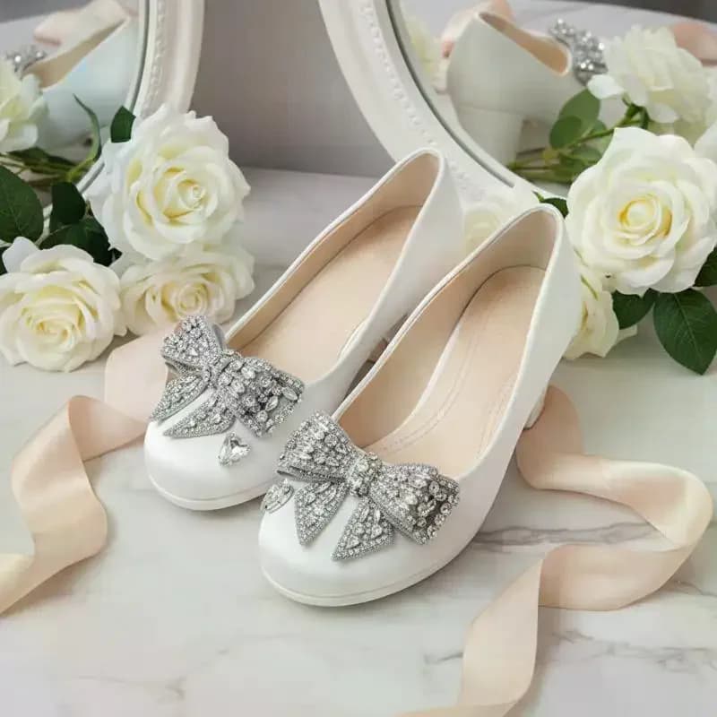 Eleganti ciondoli per scarpe a forma di fiocco con strass finti – Decorazioni fai da te per sandali, set regalo per feste natalizie