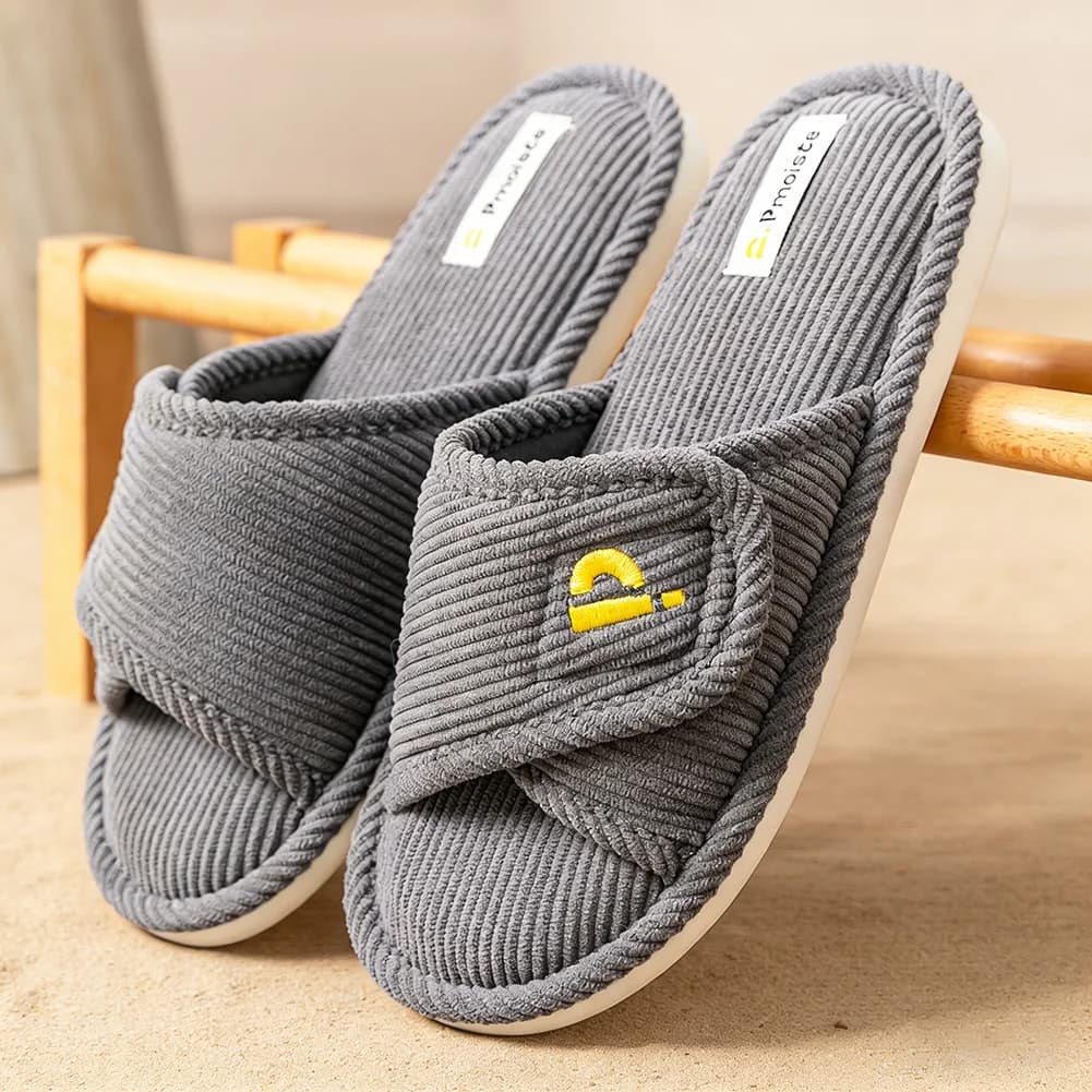 Ciabatte estive da donna in materiale TPR con design a righe e velcro, tessuto morbido antiscivolo, scarpe casual.