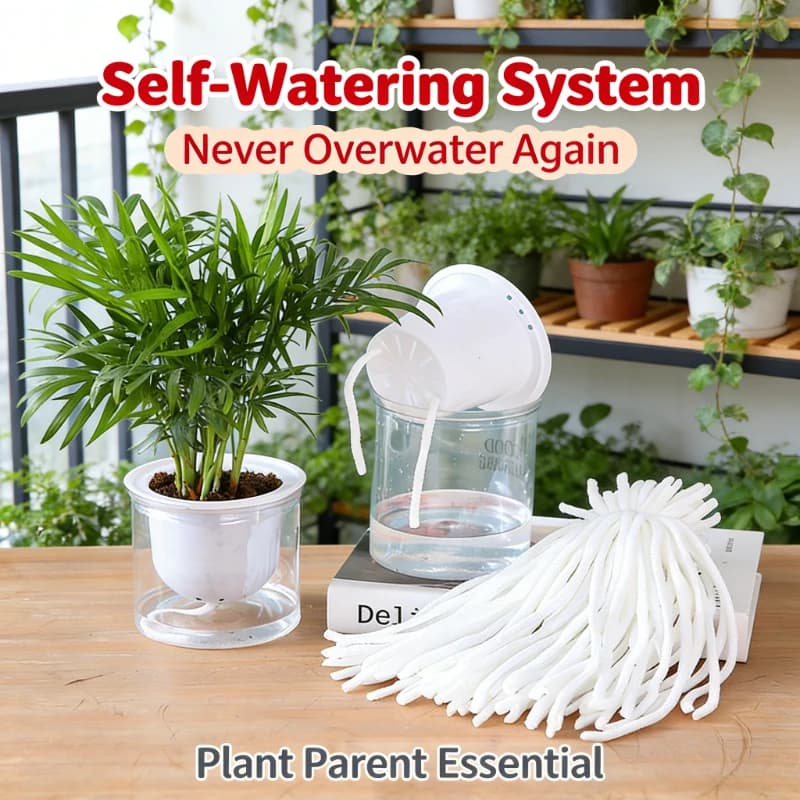100 pieces of white cotton rope for self-irrigating plants - for cotton core for automatic irrigation in flower pots and garden containers