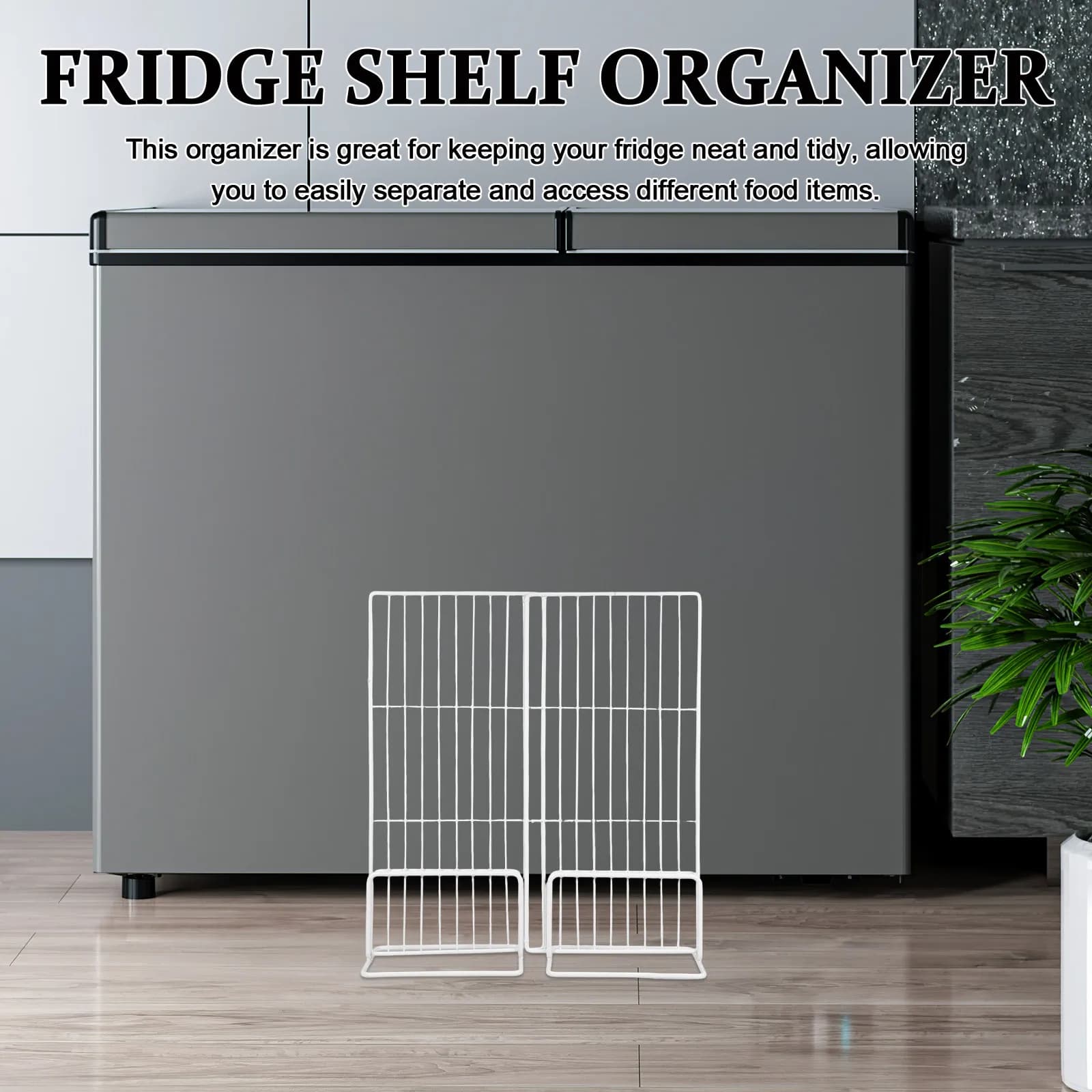 Fridge Shelf Organizer Plastic Refrigerator Divider Organizer Maximizes Space Neat Food Separation Versatile for Home