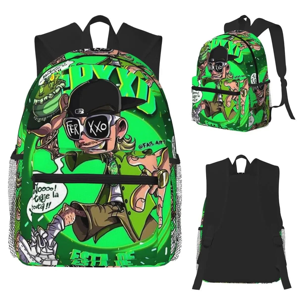 Ferxxocalipsis World Tour Ferxxo Collage Zaino per studenti Borsa da scuola Zaino da viaggio per escursioni per uomo e donna Borsa a tracolla