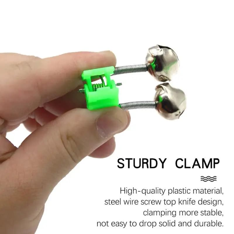 【10Pcs Fishing Bite Alarms Fishing Rod Stalk Bells Clamp Tip Fishing Rod Bell Rod】