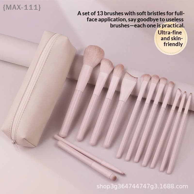 【F2-MAX111】Set di pennelli per il trucco da 13 pezzi - Pennelli per correttore, fard, ombretto, illuminante, fondotinta, kit di strumenti di bellezza cosmetici