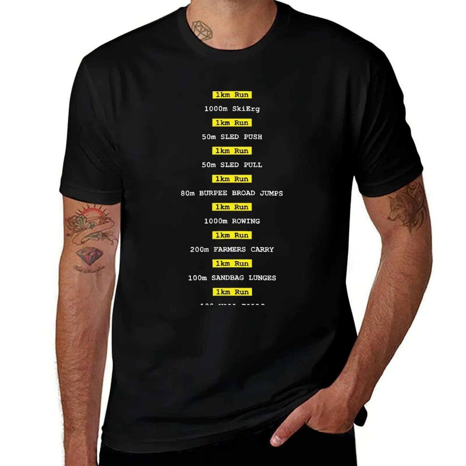 Hyrox T-Shirt Fitness tshirt casual man shirt Race man t
