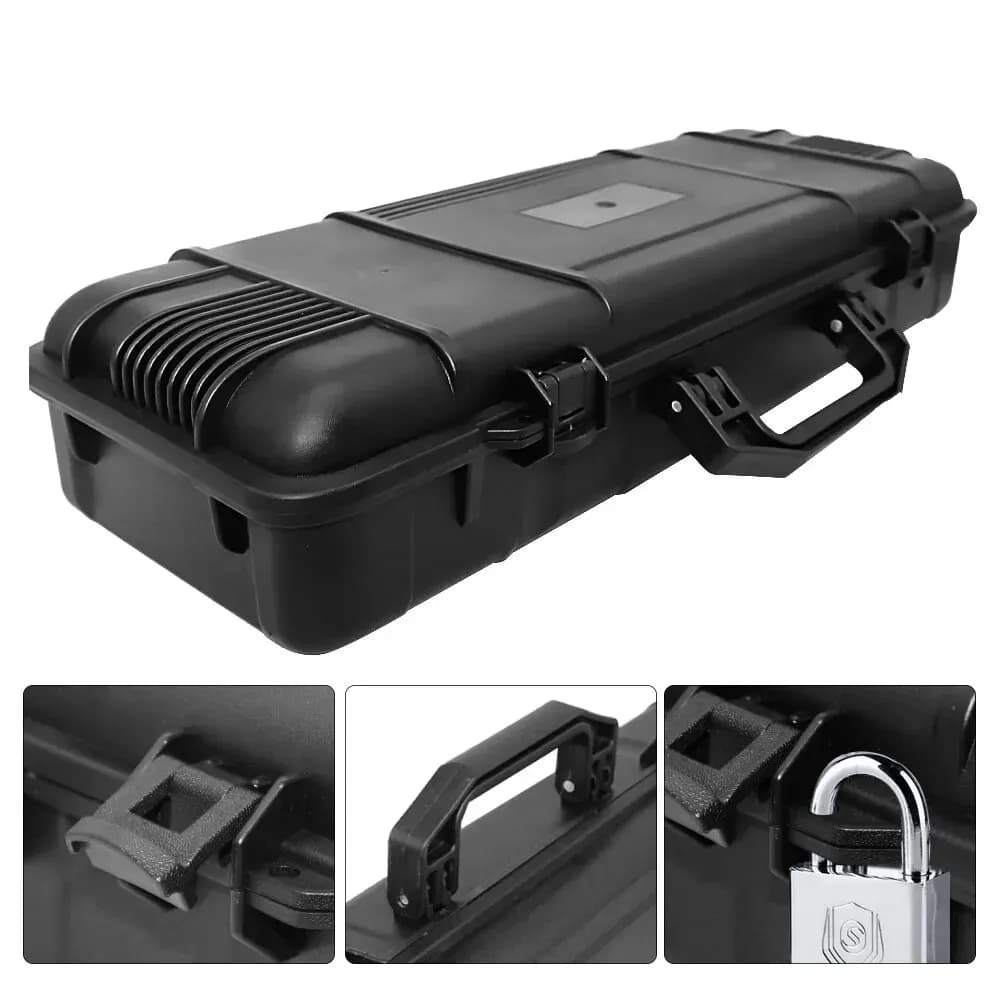 Scatola portaoggetti per organizer per borsa per attrezzi rigida idrorepellente, cassetta degli attrezzi per strumenti di sicurezza antiurto sigillata per fotocamera con spugna