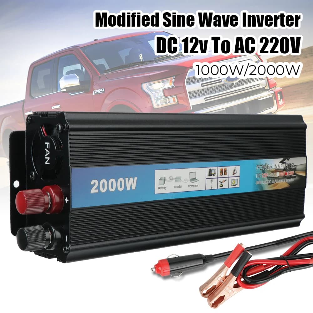 300W 1000W 2000W Inverter a onda sinusoidale DC 12V a AC 220V Volt convertitore adattatore di alimentazione caricabatterie USB Camper accessori per auto Univesal