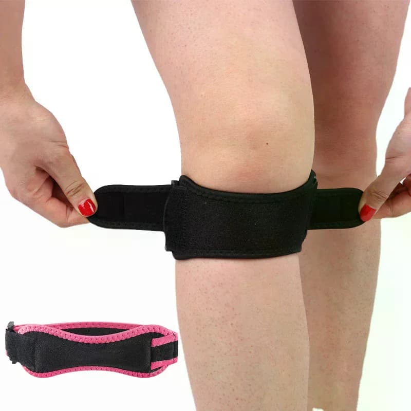 Accessorio per Ginocchio: Fascia di Supporto per Tendine Rotulee, Regolabile, con Assorbimento degli Urti e Cuscinetto a Compressione per Basket