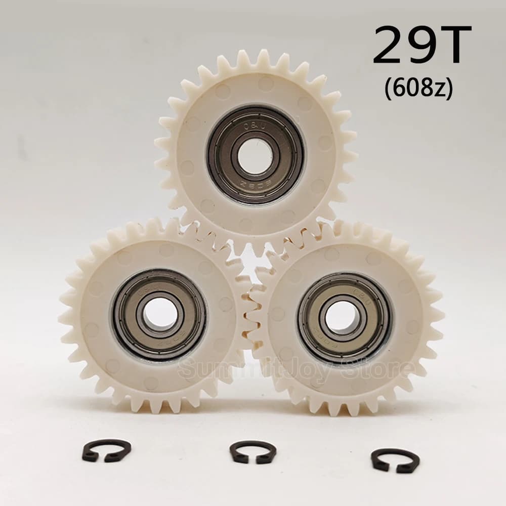 Ingranaggi 29T con cuscinetti da 8 mm, mozzi ruota, ingranaggi planetari 46,5 mm x 13 mm per accessori motore bici elettrica, ingranaggi in nylon a 29 denti