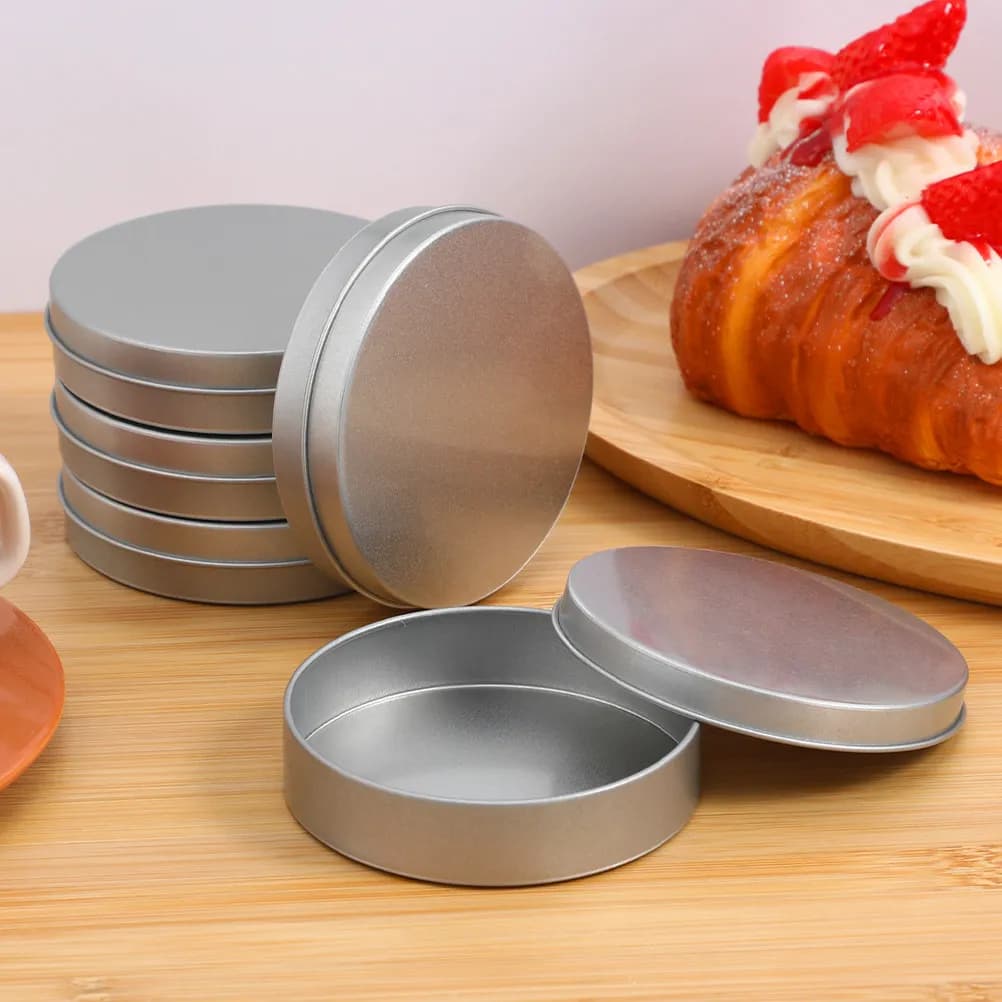 Set di 12 Scatole di Latta Rotonde in Stile Coreano per Caramelle, Stampi per Biscotti, Contenitori per Caramelle e Cioccolatini