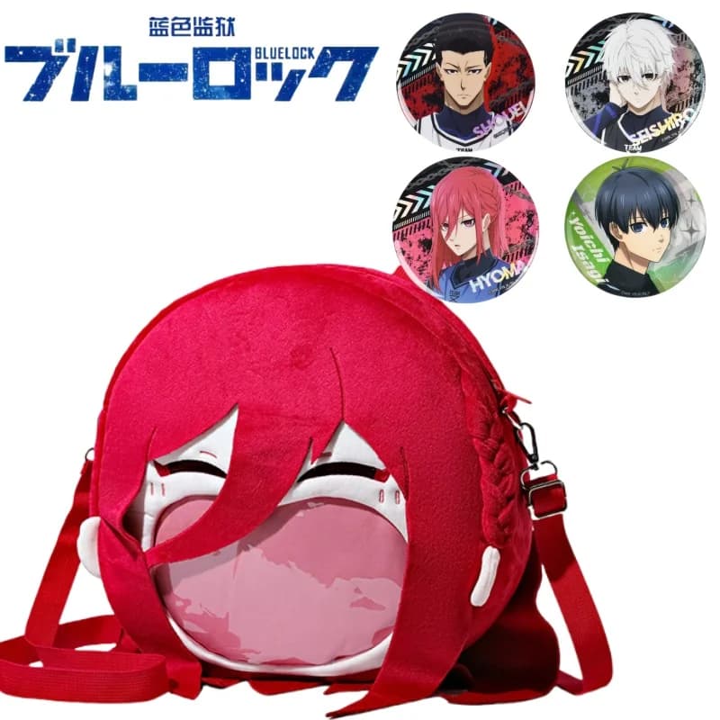 Bandai New BLUELOCK Peluche Borsa a tracolla a bocca grande Cartoon Chigiri Hyoma Itabag Accessori anime Regali di festa per ragazze