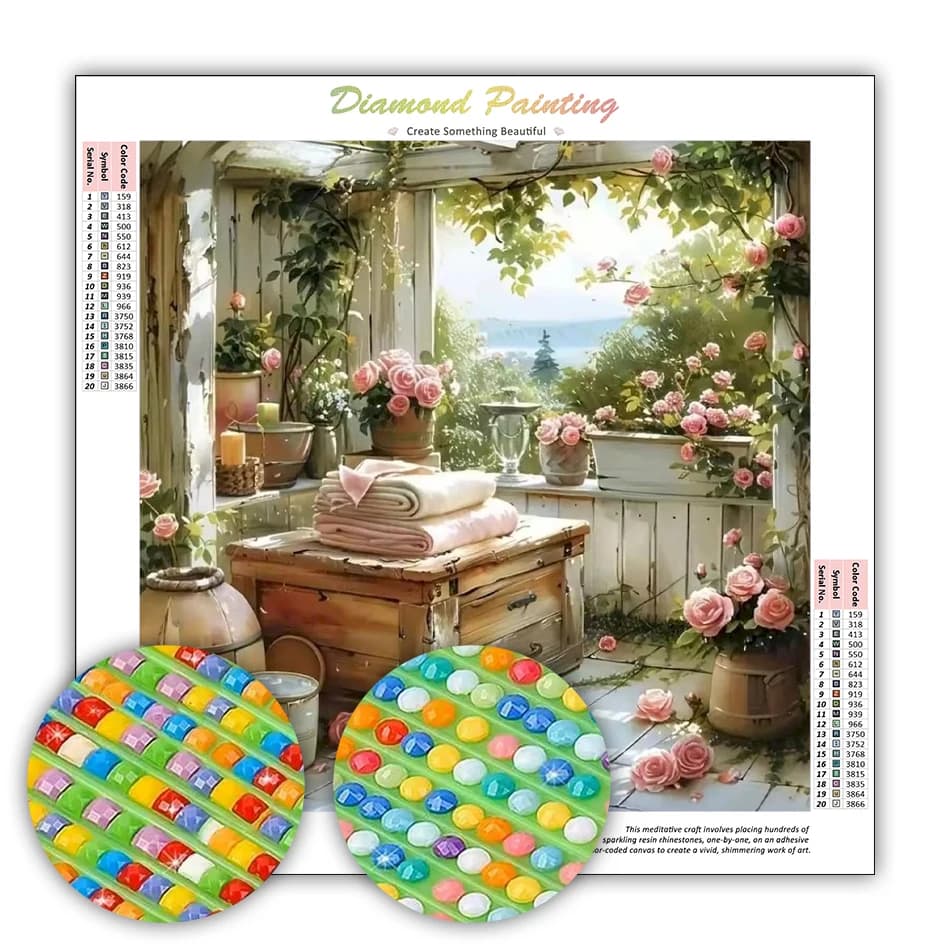 GATYZTORY Stitch Diamond Painting Modern Unframe Kit Arts Craft Landscape garden house Home Wall Decor Diamond Mosaic Paintings