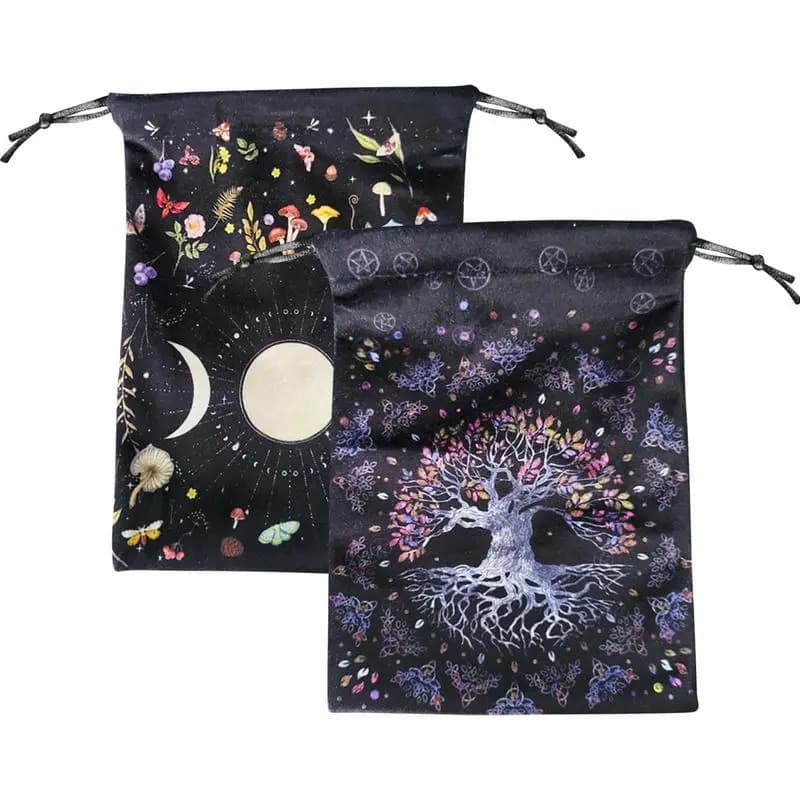 Borsa portaoggetti per carte dei tarocchi Custodia portatile in cristallo Borsa regalo per gioielli in cristallo Custodia per uso multiplo Borse con coulisse per gioielli artistici