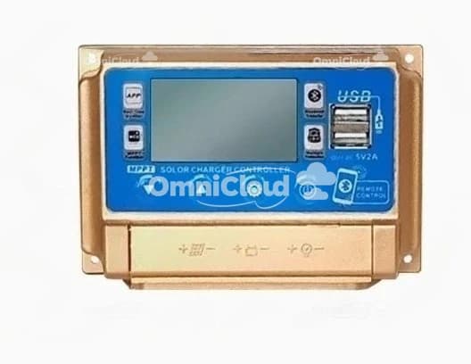 Regolatore di carica solare MPPT 12V/24V 30/40/50A/60A Regolatore di pannello solare con funzione Bluetooth Caricatore regolatore solare