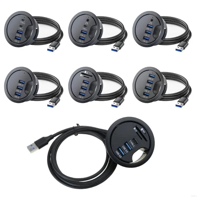 Q6PA USB Docking Station USB Dock Laptop Docking Station Reader Desk USB Desk