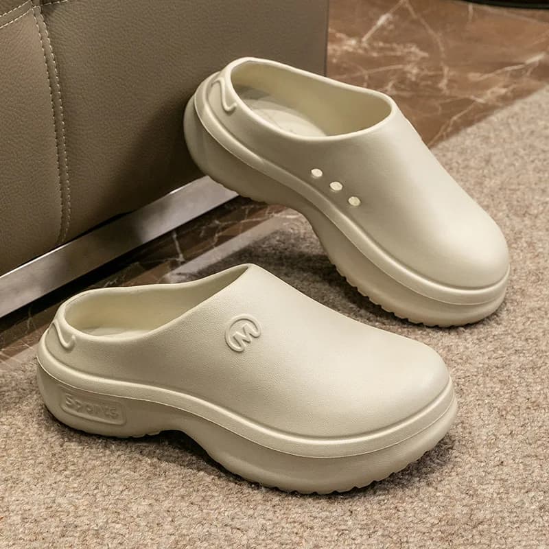 Zoccoli nuvola EVA da donna con piattaforma comfort 2026 Nuove pantofole con fondo spesso antiscivolo Scarpe da cuoco impermeabili con aumento di altezza da donna