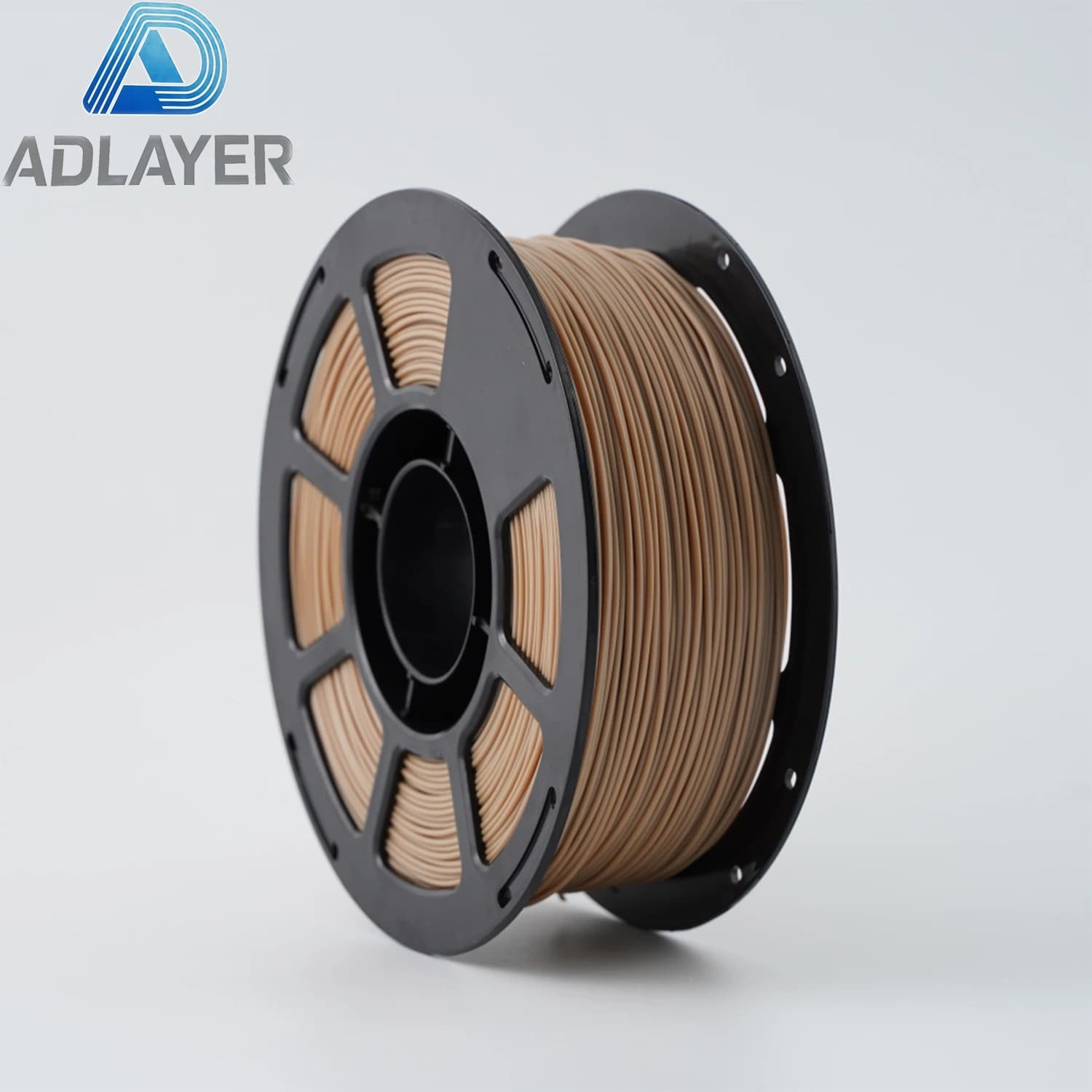ADLAYER Upgrade Wood Color PLA+ Filament 1.75mm, Individually Vacuum Packed, Dimensional Accuracy +/- 0.02 mm, Fit Most FDM 3D Printers, 1kg Spool (2.2lbs)