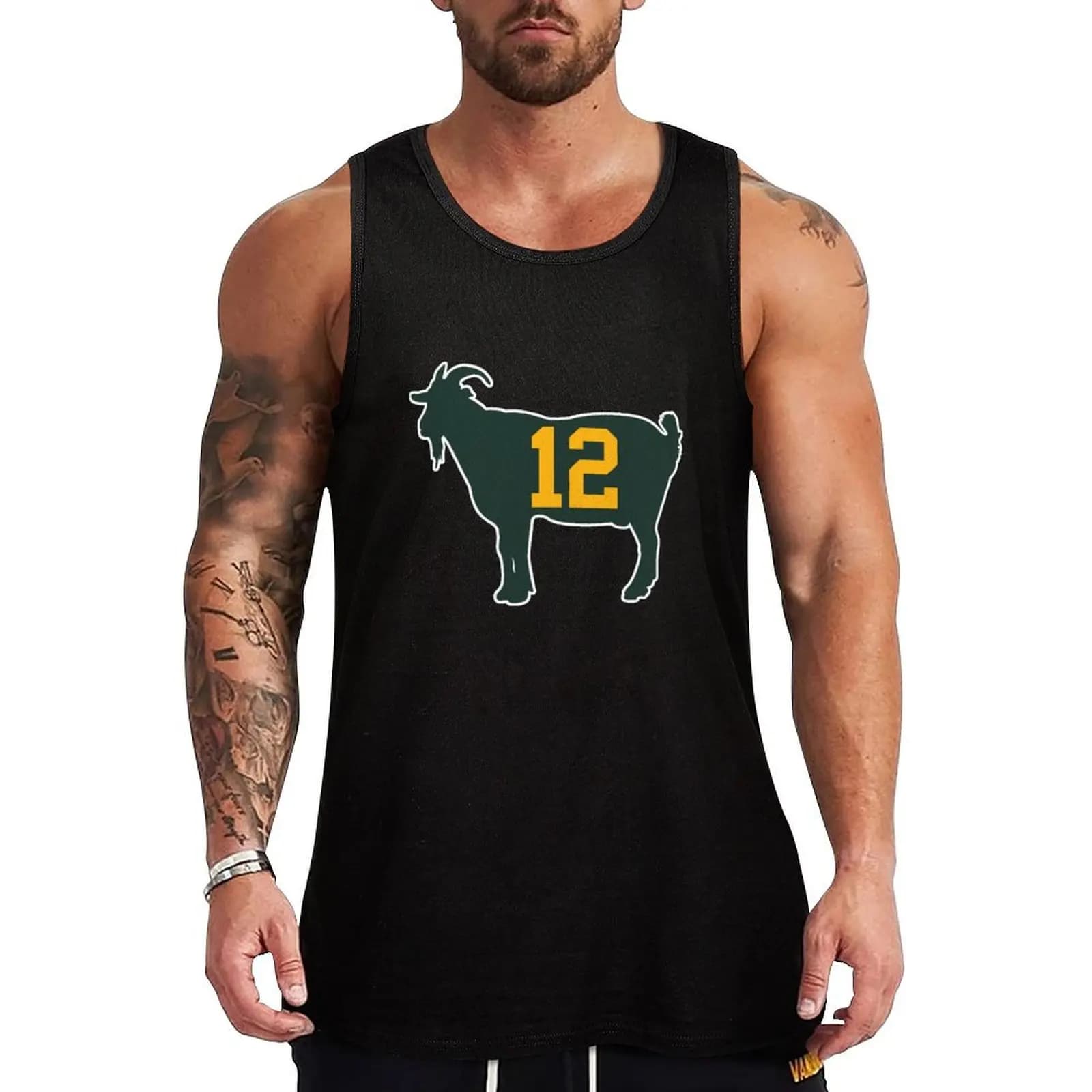 The GOAT - Canotta Aaron Rodgers Senza Pieghe, Canotta Casual per Uso Quotidiano Senza Maniche