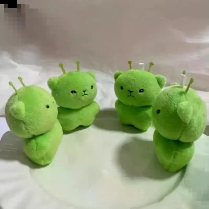 Peluche Gatto Alieno, Portachiavi Cartone Animato, Ciondolo Creativo per Zaino, Regalo per Feste