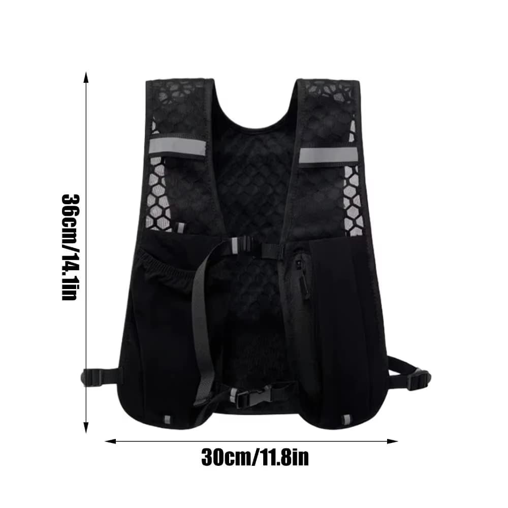 Running Water Bottle Storage Vest Lightweight Running Vest Hydration Water Chest Pack With Phone Holder