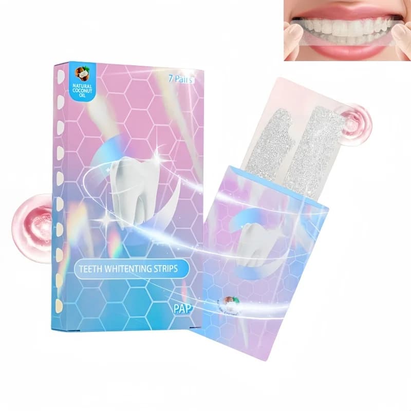 7 pairs of whitening stripes for teeth whitening patches for teeth croco flavor fresh breath strips dental care oral hygiene