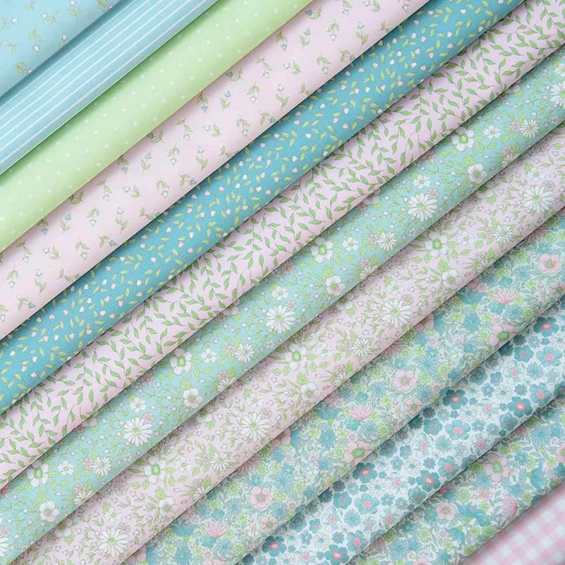 40S Pure Cotton Poplin Fabric Handmade DIY Clothing Cotton Floral Simple Golden Light by Half Meter