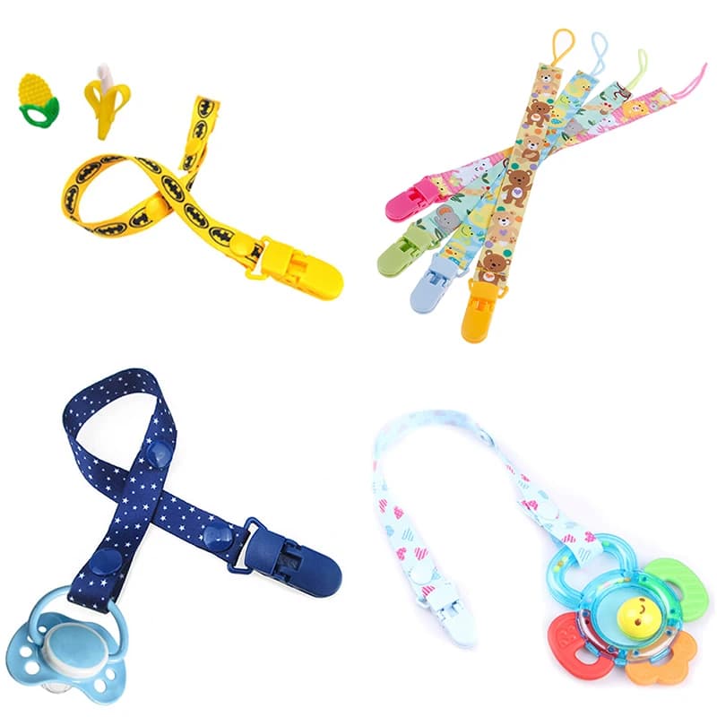1 pz 25 cm clip per ciuccio neonato cinghia a catena succhietto porta capezzoli fittizio