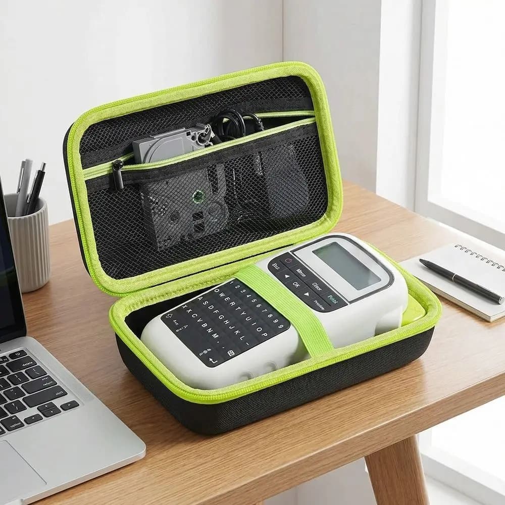 Portable Label Maker Storage Bag Shockproof Large Capacity Holder for Brother P-Touch PTH110BP/ PTH110/ PTH111/ PTE110