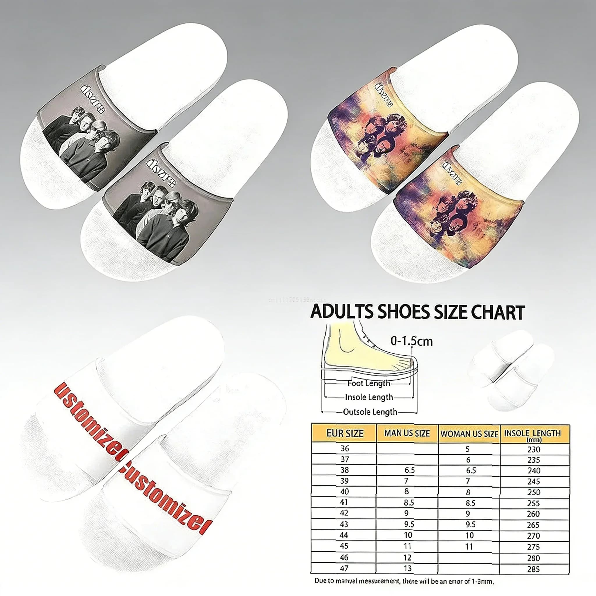 Personalized EVA Sandals for Men Women Custom Summer Water Shoes Indoor Outdoor Slippers