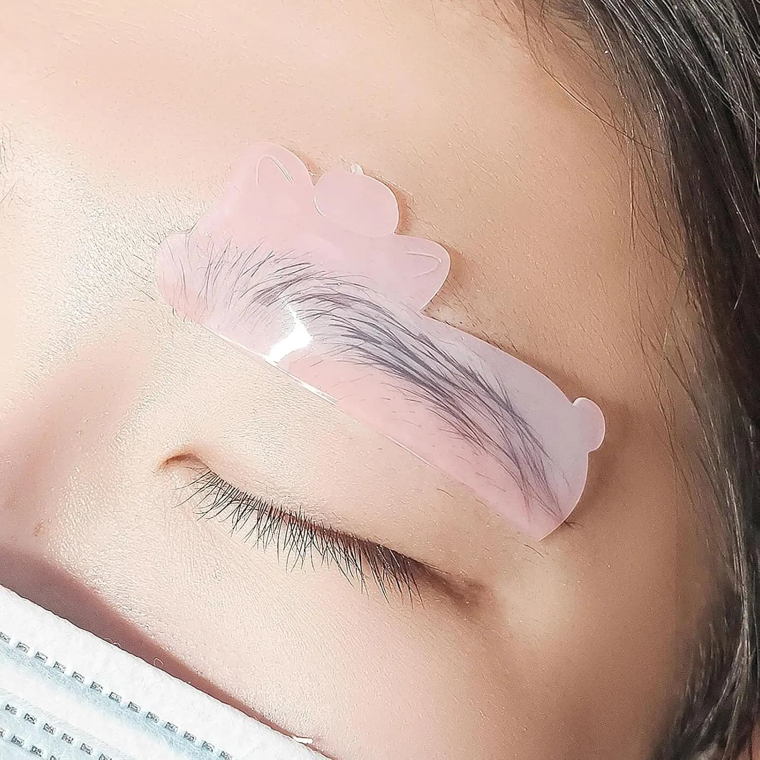 LOMANSA 1 Paio di Cuscinetti Riutilizzabili in Silicone per Occhi, Protezioni per Ombretto, Patch per Extension Ciglia, Cuscinetti Sotto-Gel, Strumenti per il Trucco